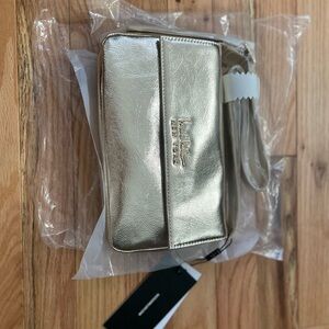 Nicole Miller Gold Clutch Bag